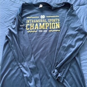 Blue Notre Dame Intramural Champion Athletic Shirt